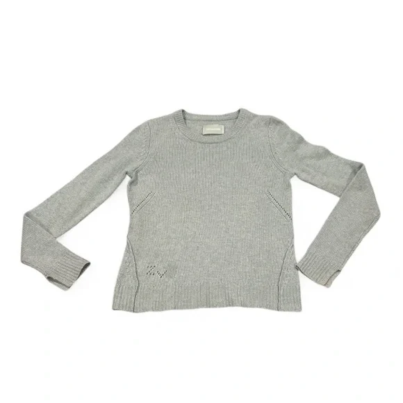 ZADIG & VOLTAIRE CASHMERE LIGHT BLUE LONG SLEEVE ROUND CREW NECK SWEATER XS - Picture 2 of 11